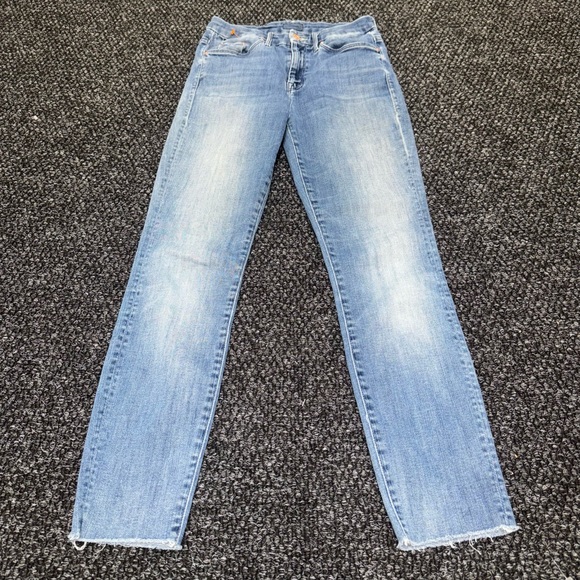 MOTHER Denim - MOTHER The Looker Ankle Fray High Waisted Jeans 25 Light Wash